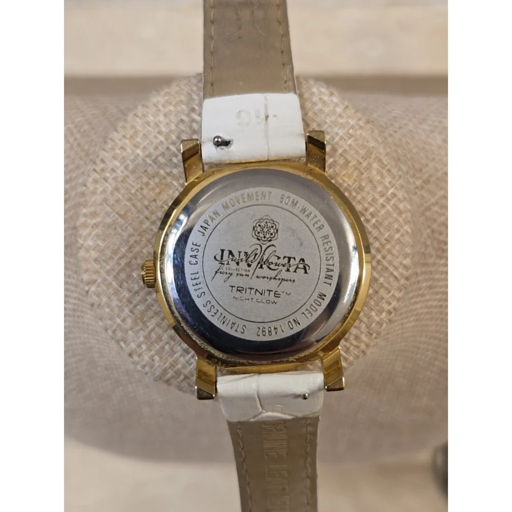 Invicta Women's 14892 Wildflower Collection‎ Japan Quartz White Leather Band